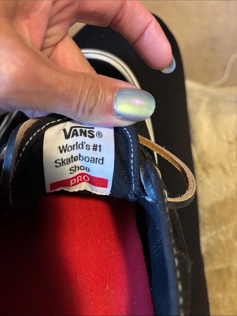 Vans Black Canvas Low-Top Sneakers with White Sole